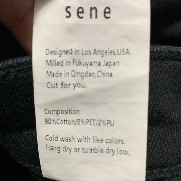 Sene Cailee Hills Women Sizeless Air Straight Black High-Rise Full Length Jeans - Picture 9 of 13